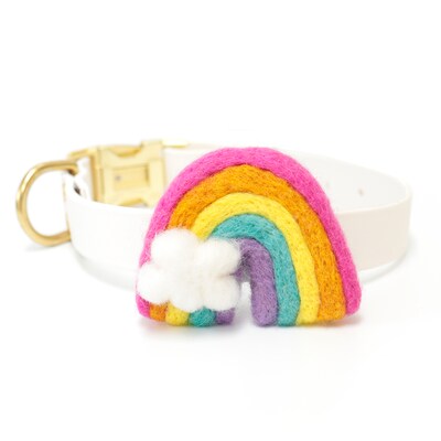 Dog Collar Rainbow | Felt Rainbow Dog Collar Accessory | Pride Pup | 4 Colors | St Patricks Day - image5